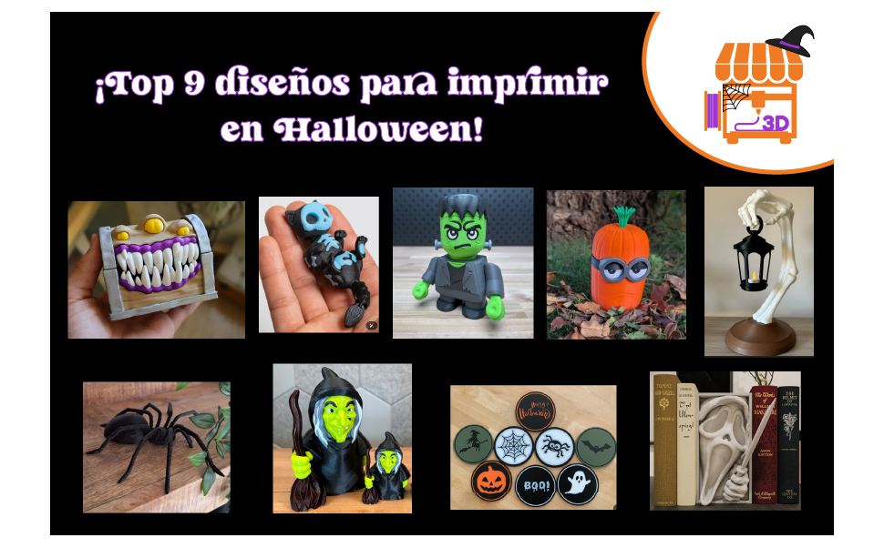 Top 9 modelos 3D para imprimir en Halloween 2025
