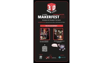 Maker Fest 3D los días 30 y 31 de enero en Mollet del Vallès: programa, charlas, talleres y el proyecto especial de la Fuente de Mollet